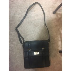 Black Satchel Purse Messenger Bag Pocketbook